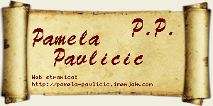 Pamela Pavličić vizit kartica